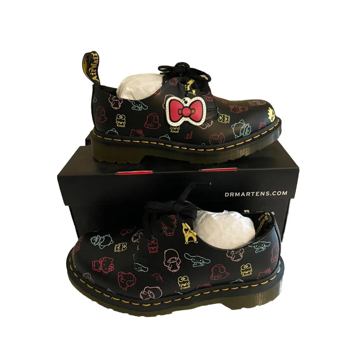 x Hello Kitty Friends Oxford Shoes Black Leather 1461 US 7 EU 38 by Dr. Martens