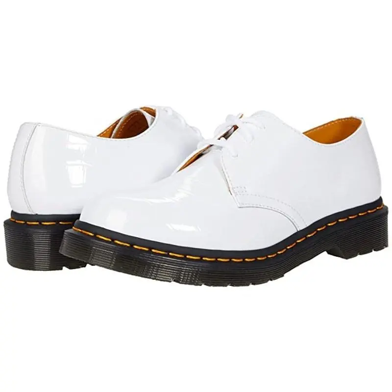 Womens 461 Croc Emboss Brogues US 5 EU 36 White Patent Leather by Dr. Martens