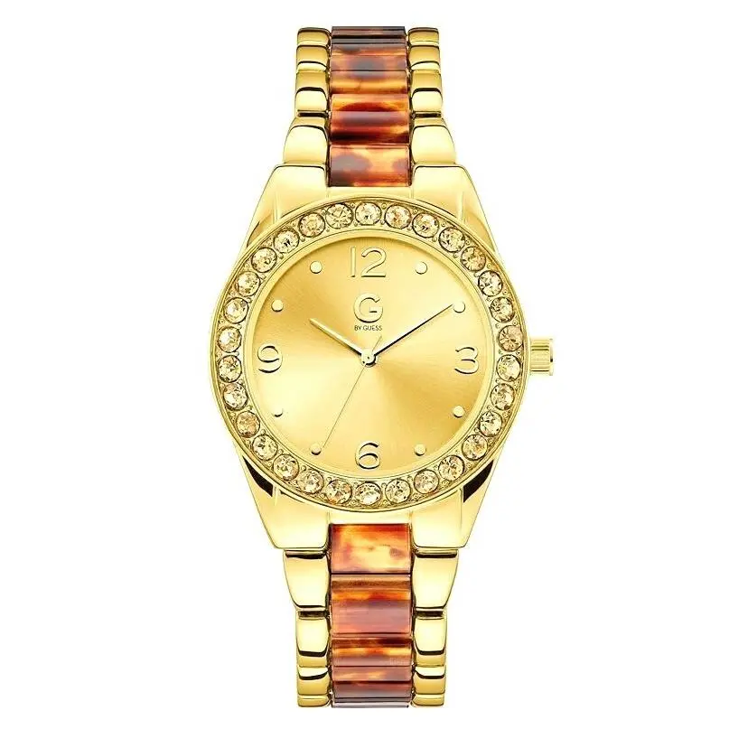 Guess G89110L1 Women`s Analog Timepiece Features a Gold-tone Case Watch