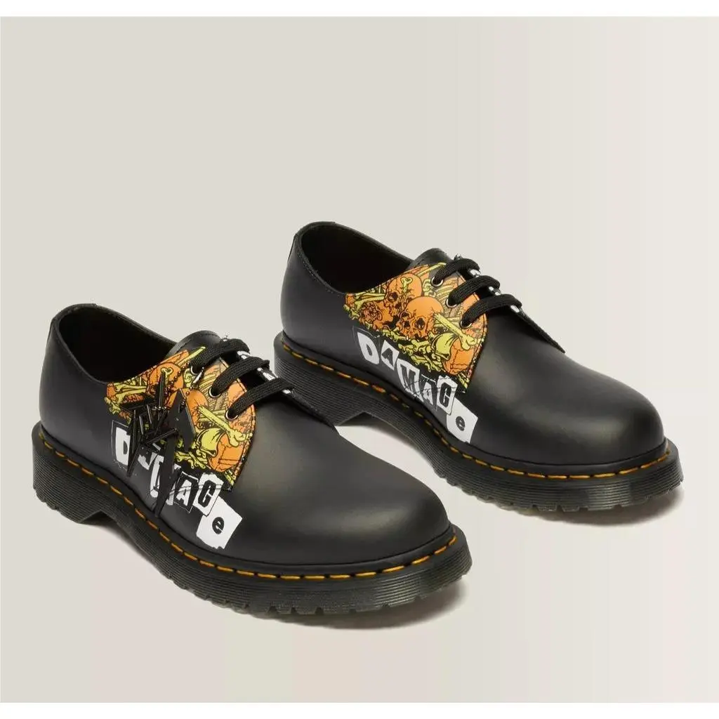 Dr. Martens shoes - 1461 Metallica Damage Tour - Metallica Damage Tour - Black, Multi (UPC: 190665800135) 0
