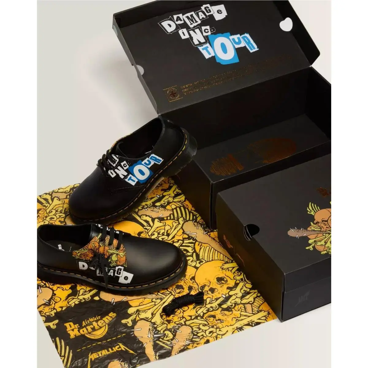 Dr. Martens shoes - 1461 Metallica Damage Tour - Metallica Damage Tour - Black, Multi (UPC: 190665800135) 5
