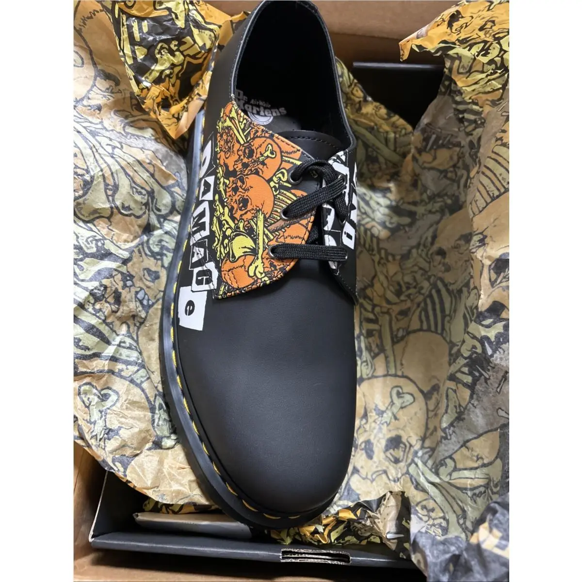 Dr. Martens shoes - 1461 Metallica Damage Tour - Metallica Damage Tour - Black, Multi (UPC: 190665800135) 7