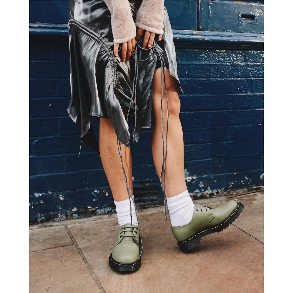 Dr. Martens shoes - 1461 Virginia Leather Oxford Shoes - Green 5