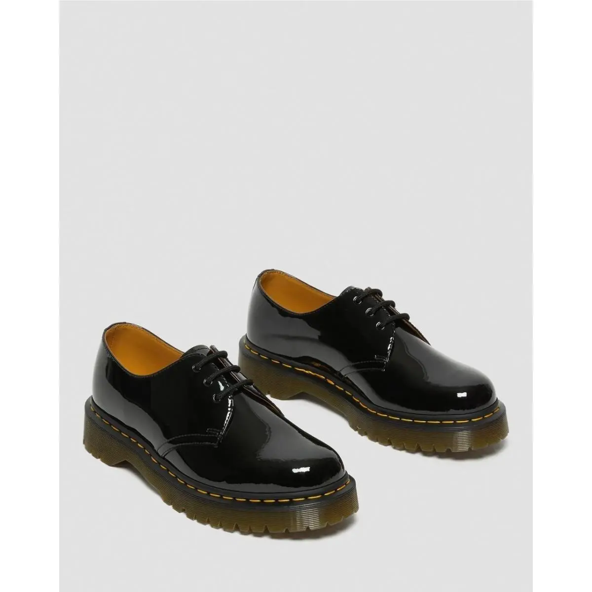 1461 Bex Black Patent Leather Platform Oxford Shoes 3-Eye Womens 8 by Dr. Martens