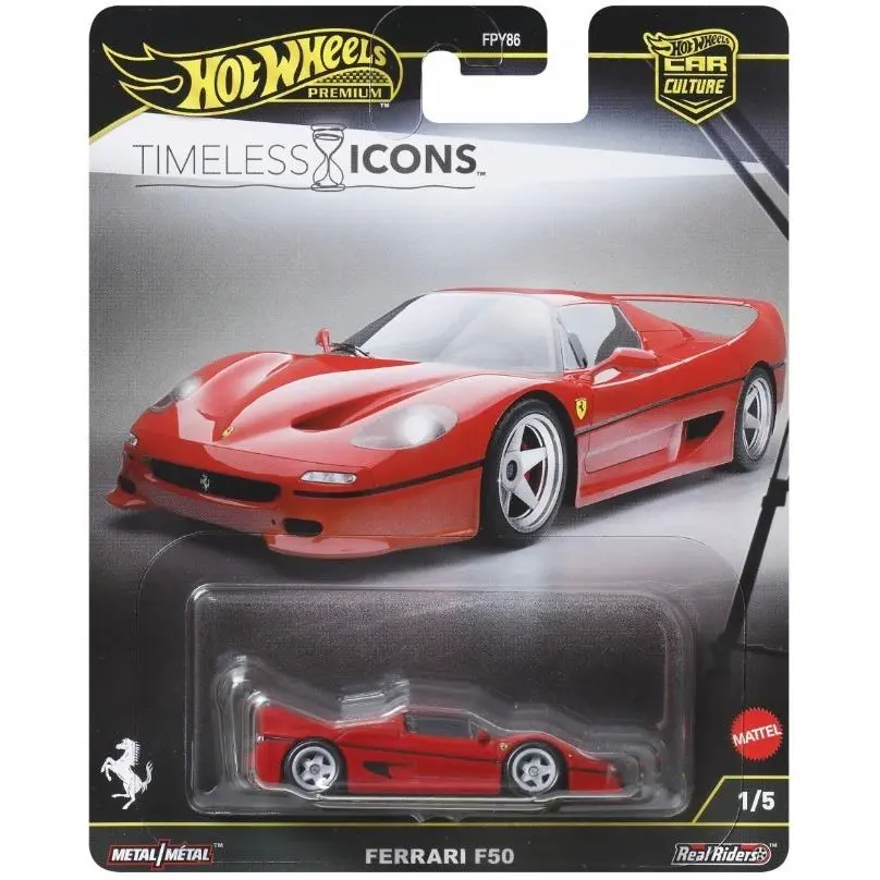 Hot Wheels Car Culture Timeless Icons Ferrari F50 JBK56 1:64 Scale Diecast