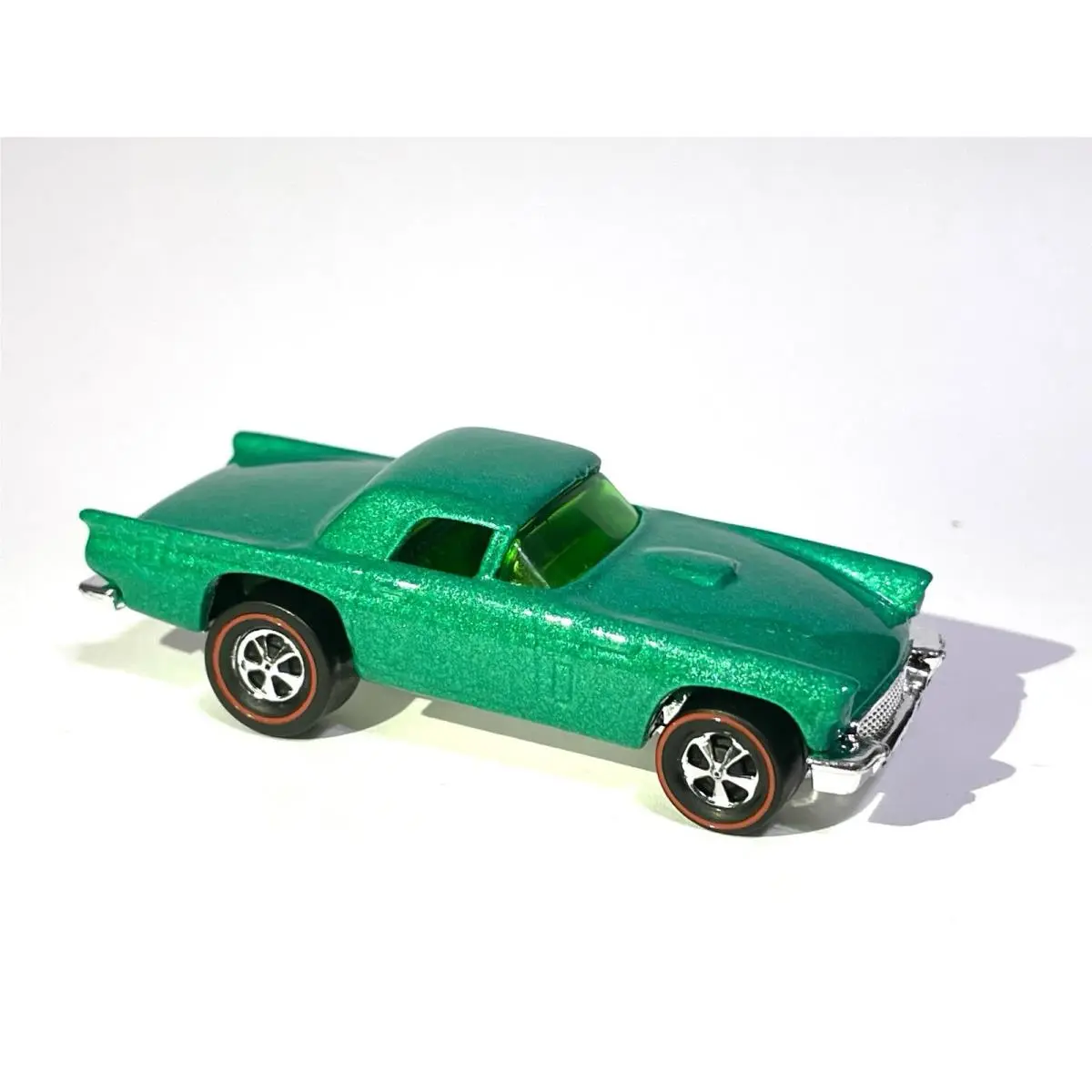Hot Wheels `57 Thunderbird Car Green Custom Made Redline