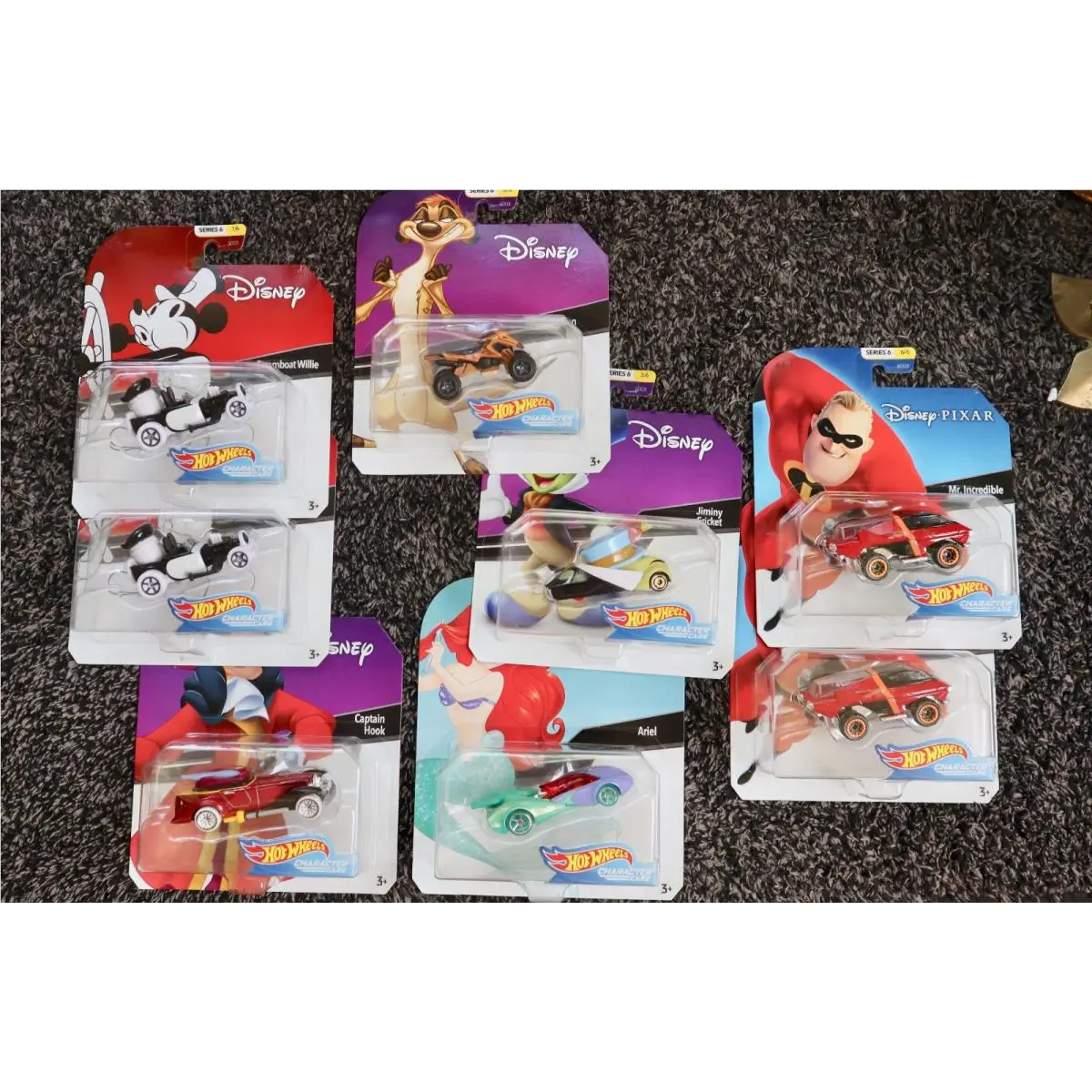 8 Hot Wheels Disney Pixar Character Cars Set Series 6 Set GCK28
