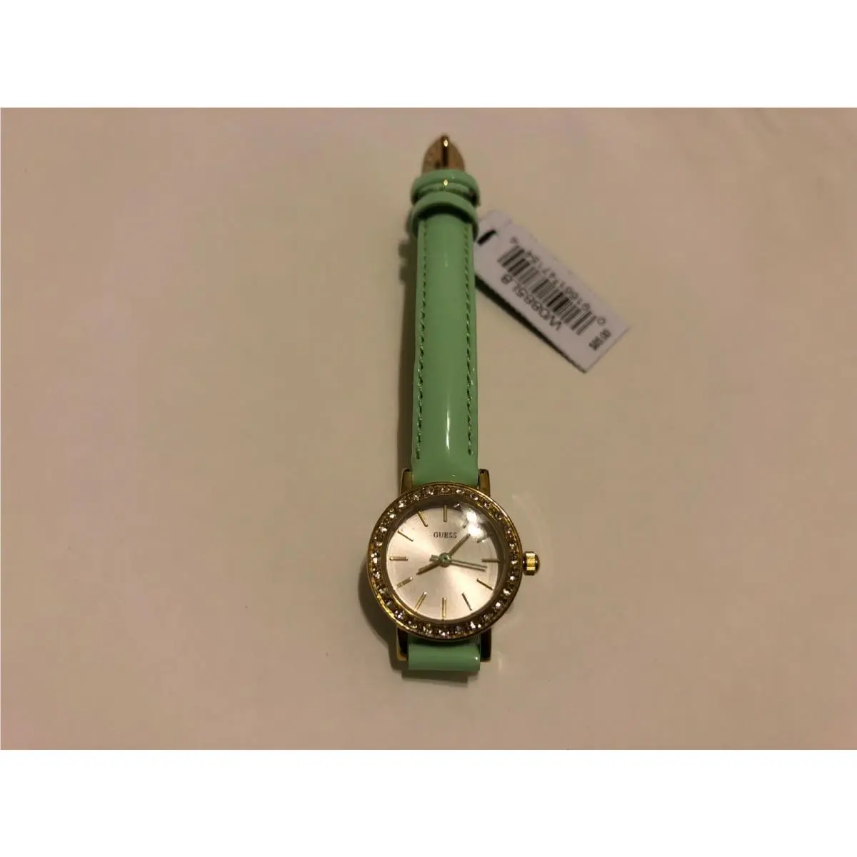 Collection W0885L8 Gold Stainless Steel Dial Green Leather Women Watch by Guess