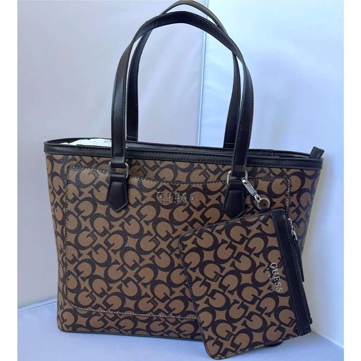 Tote Purse Hand Shoulder Bag/coin Purse Cocoa Brown by Guess