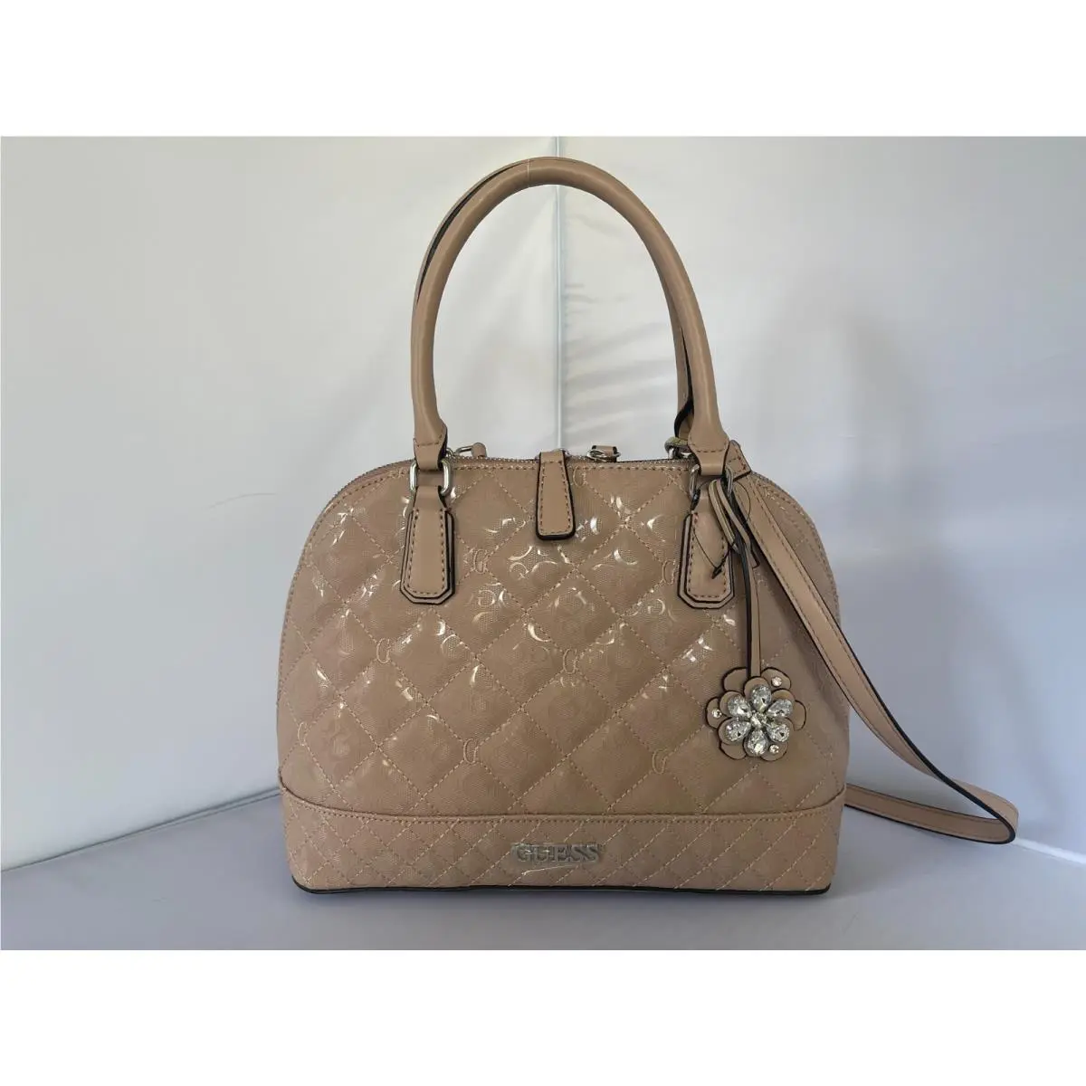 Dusty Mauve Purse Handbag Satchel Embossed Bag FF820906 by Guess