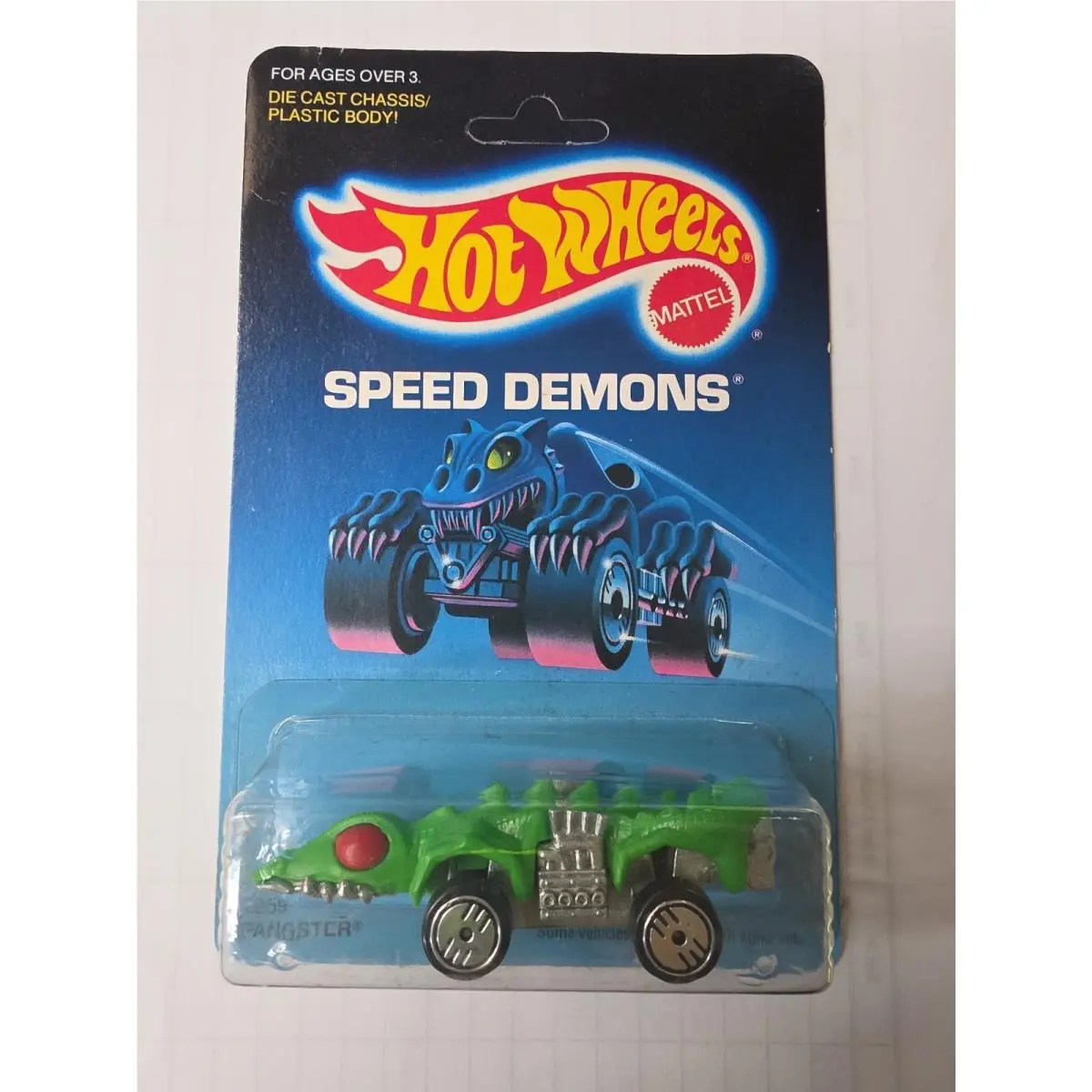 Hot Wheels Vintage Speed Demons Fangster Green UH Ultra Hot Malaysia 1987 Gator
