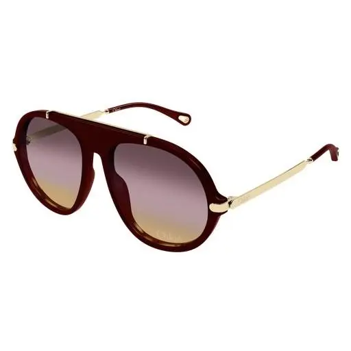 Chloe CH 0357S Sunglasses 004 Burgundy by Chloé