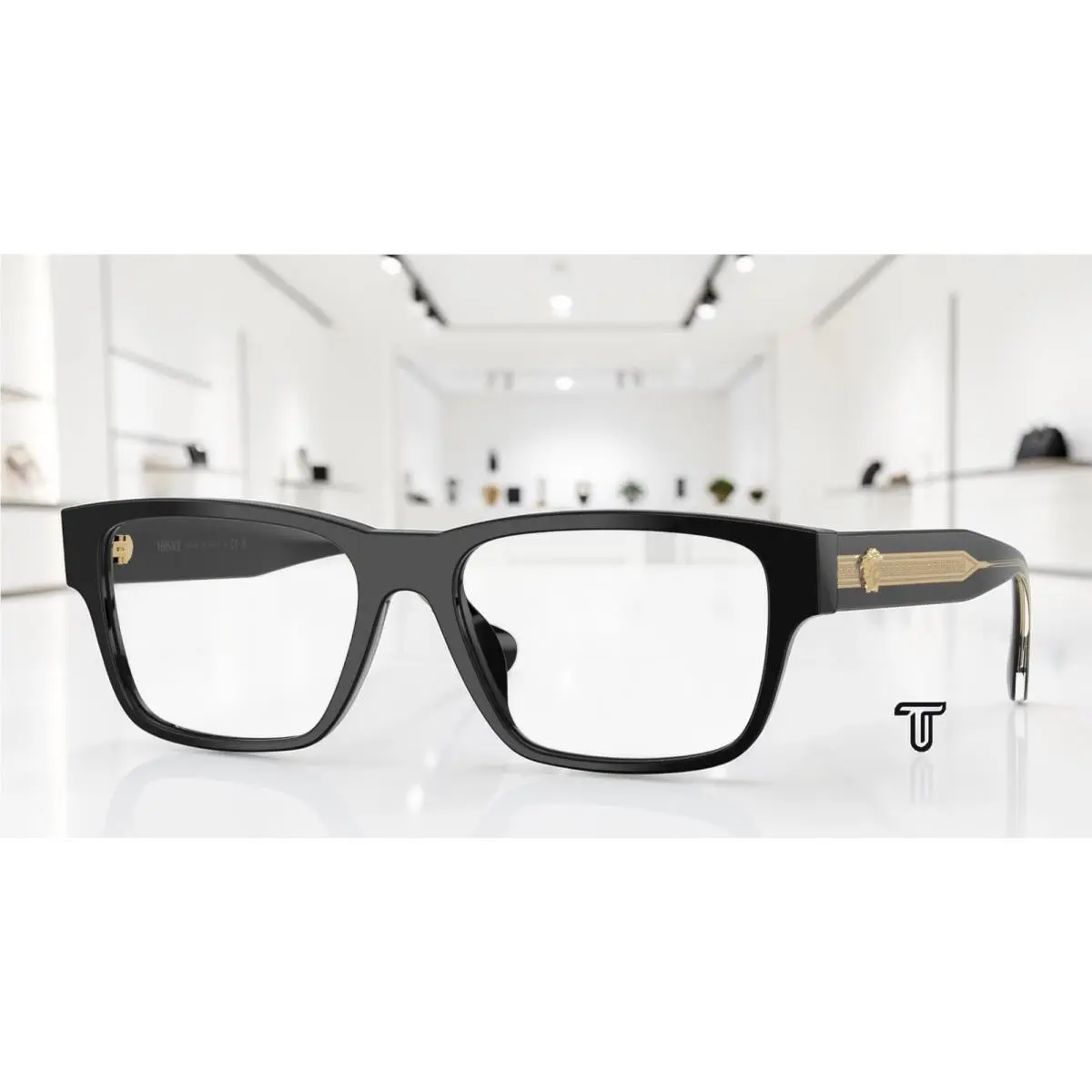 Versace VE3390U GB1 Black Demo Lens 54 mm Men`s Eyeglasses