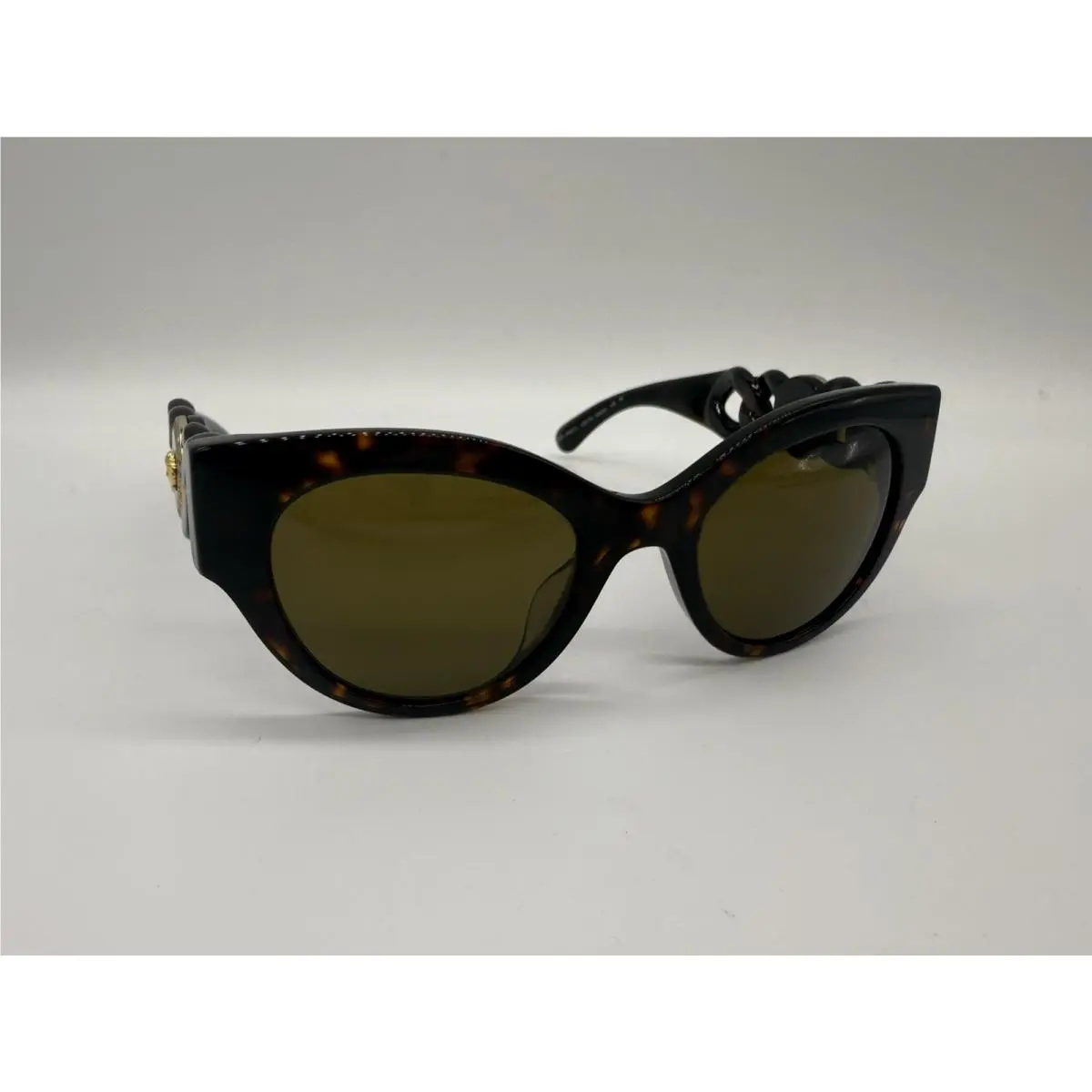 Womens Cabana Oversized Cat Eye Havana Brown Sunglasses 52MM by Versace
