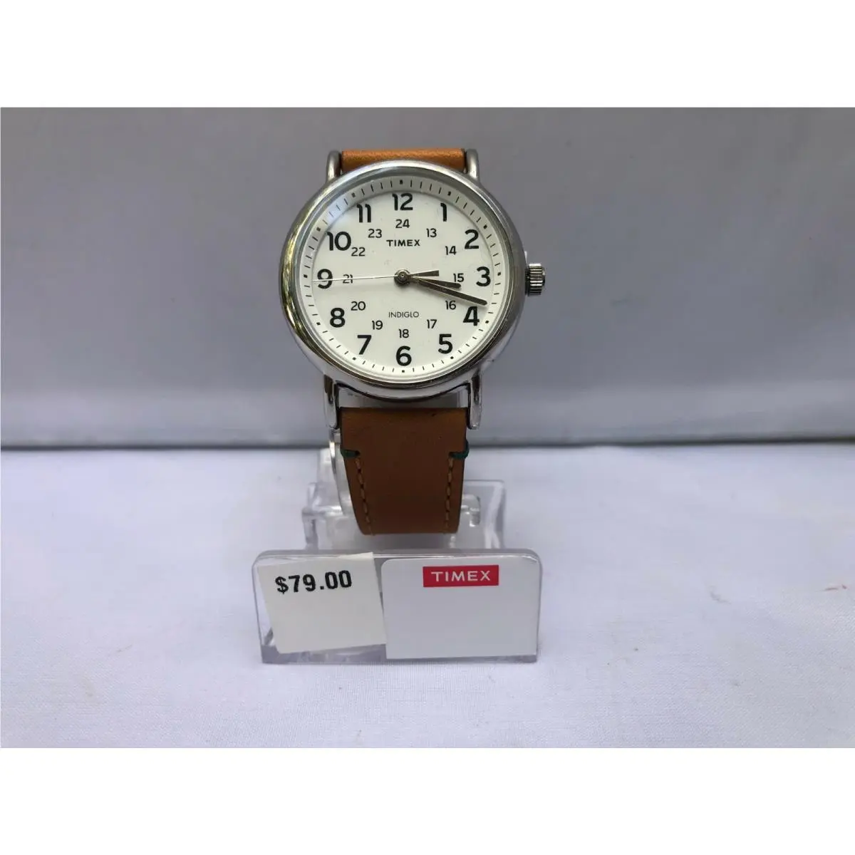 Timex TWH0Y9910 Men`s Brown Leather Analog White Dial Quartz Watch