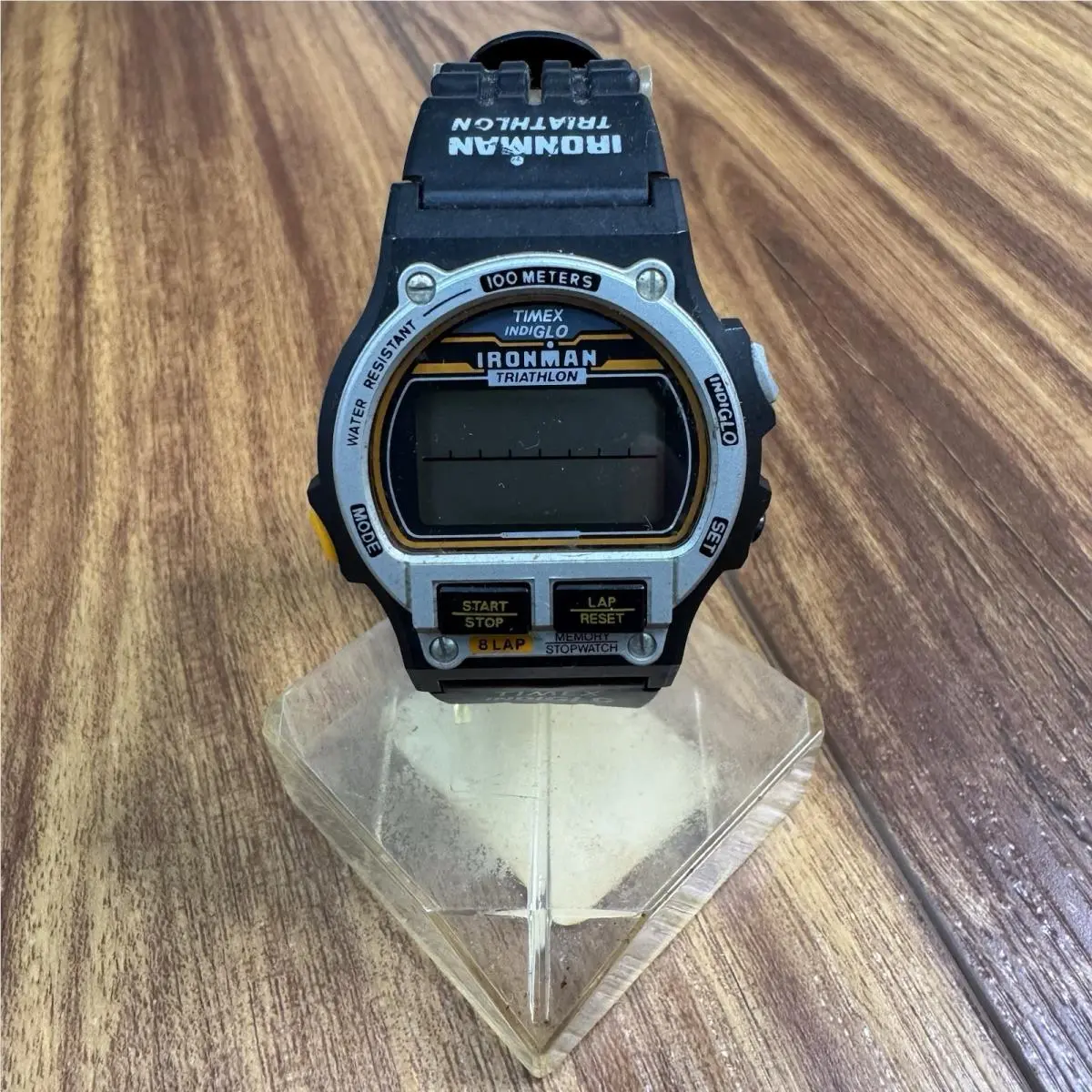 Vintage 90s  Ironman Triathlon 8-Lap Indiglo Digital Watch Women 32mm Black by Timex