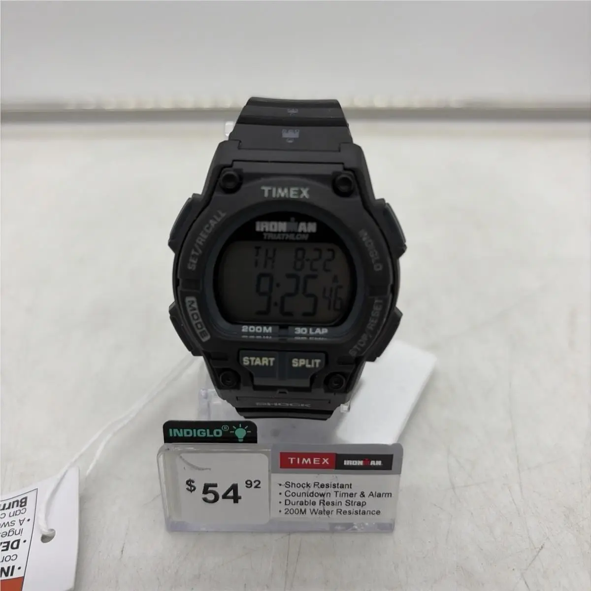 T5k196 Ironman Triathlon 200m 30 Lap Watch. Black Resin Strap. Shock by Timex