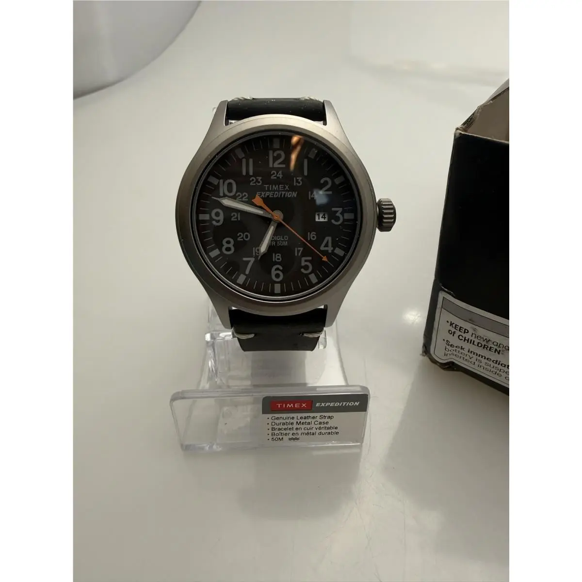 Men`s Expedition Scout 40mm Dial Leather Strap WR 50M TW4B01900 Case by Timex