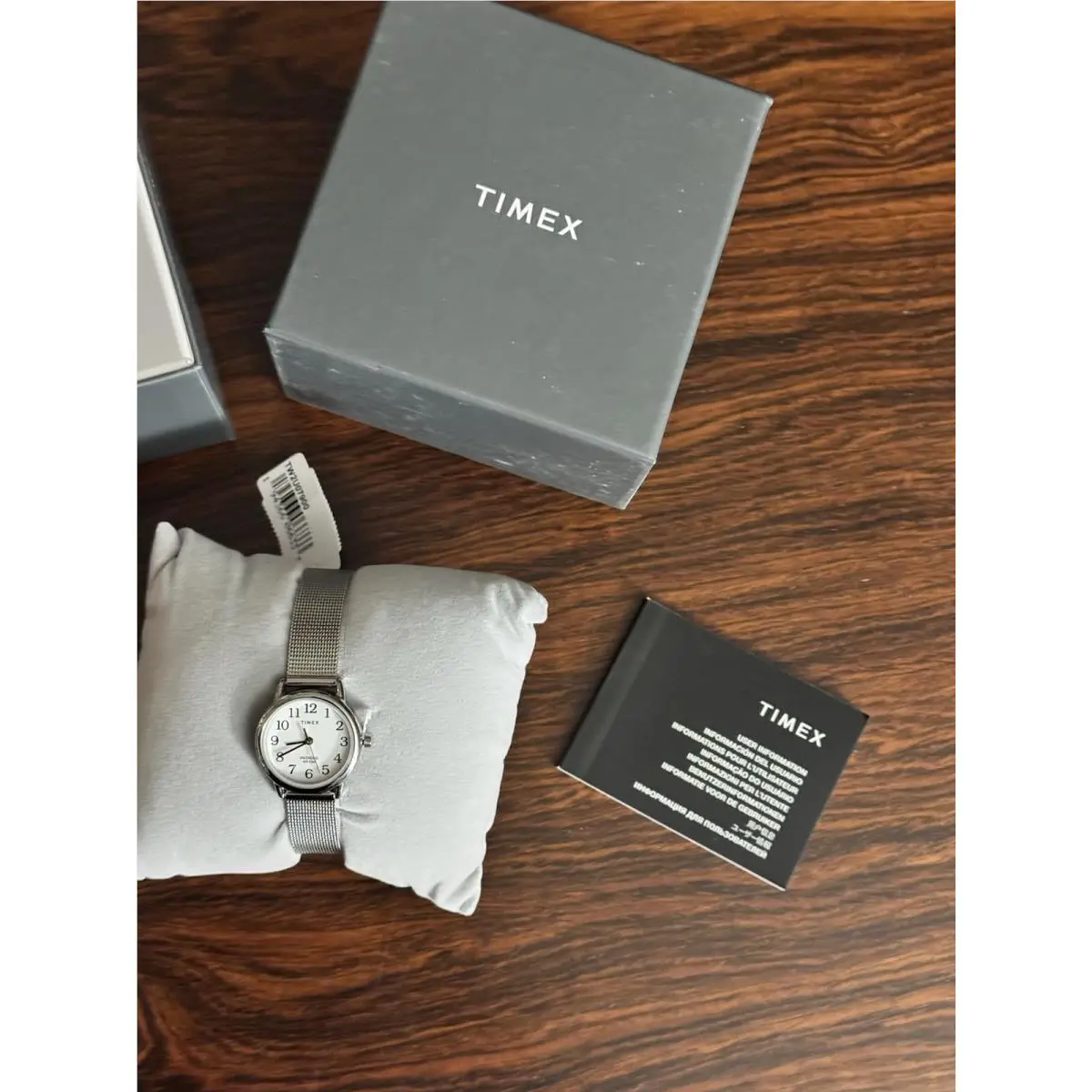 Easy Reader 25mm TW2U07900 Silver Tone White Dial Mesh Bracelet by Timex