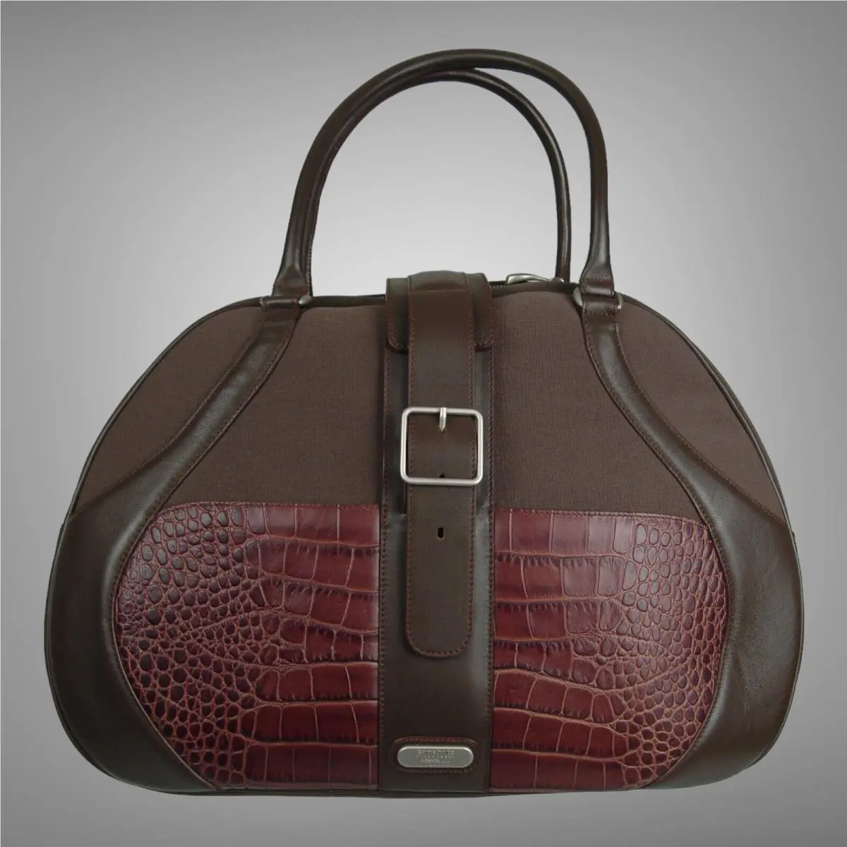 Samsonite Black Label Brown Mcqueen Women`s Boarding Bag Leather Canvas by Alexander McQueen