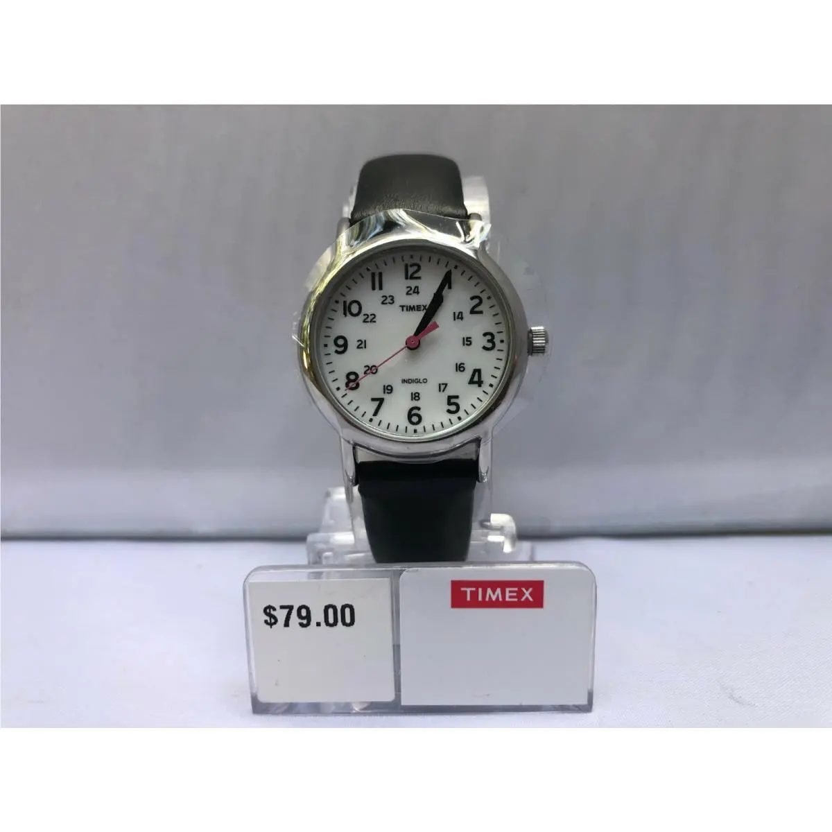 TWH1Y1210 Women Black Leather Analog Dial Quartz Wrist Watch by Timex
