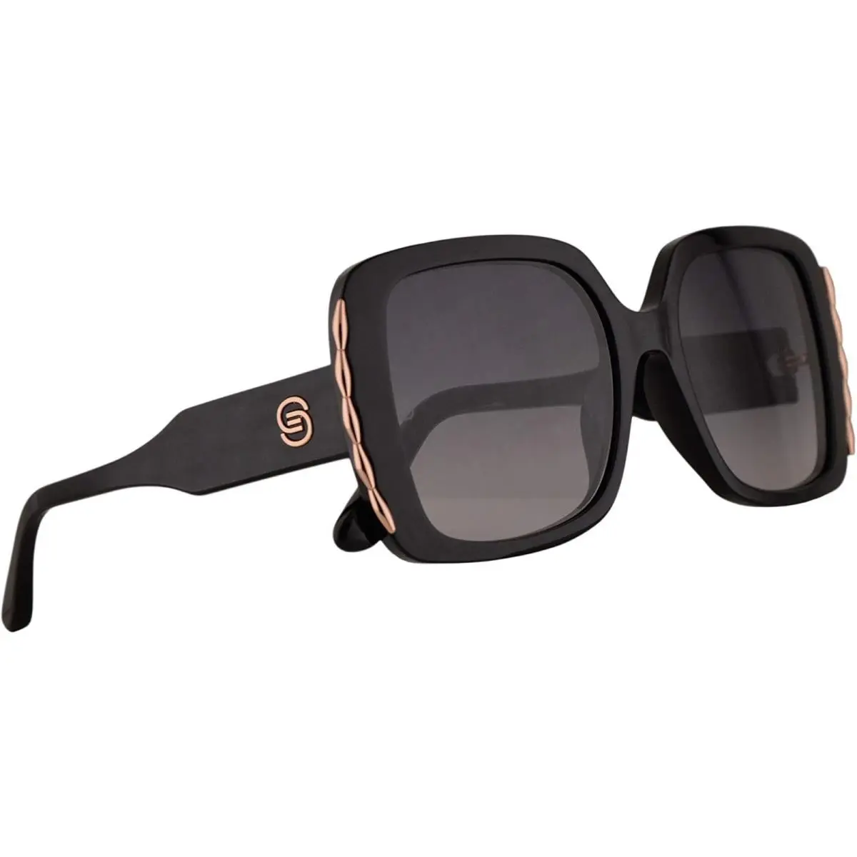 Elie Saab ES 015/S Sunglasses Black W/greygradient Lens54mm 8079O ES015S ES015/S
