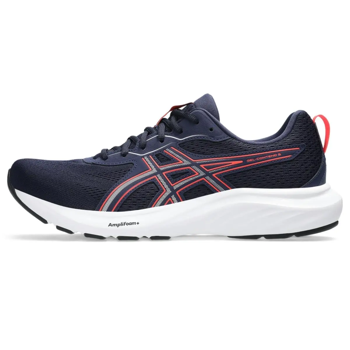 Asics Men`s Gel-contend 9 Running Shoes 7.5 Midnight/flash Red