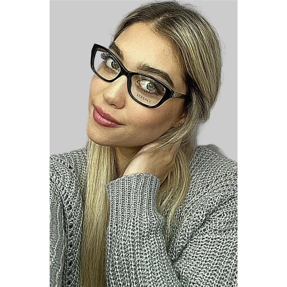 Versace Mod. 3236 Green 52mm Cat Eye Women`s Eyeglasses Frame Italy 2 7