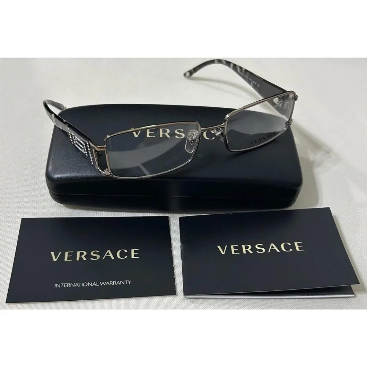 Versace Italy MOD.1163-B 52 16 130 Sleek Rectangular Eyeglasses