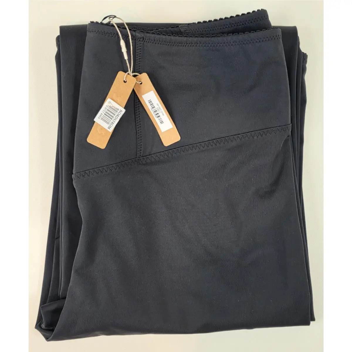 Size Large  Women`s Glam Sculpt Flare Pants with Ankle Zippers Black by Skims