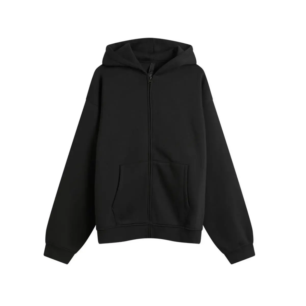 Fleece Lounge Relaxed Zip Up Hoodie PL-ZUP-9013M Washed Onyx 2X by Skims