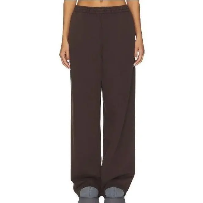 Boyfriend Fleece Baggy Sweatpant Espresso Brown PT-PNT-8015W XS by Skims