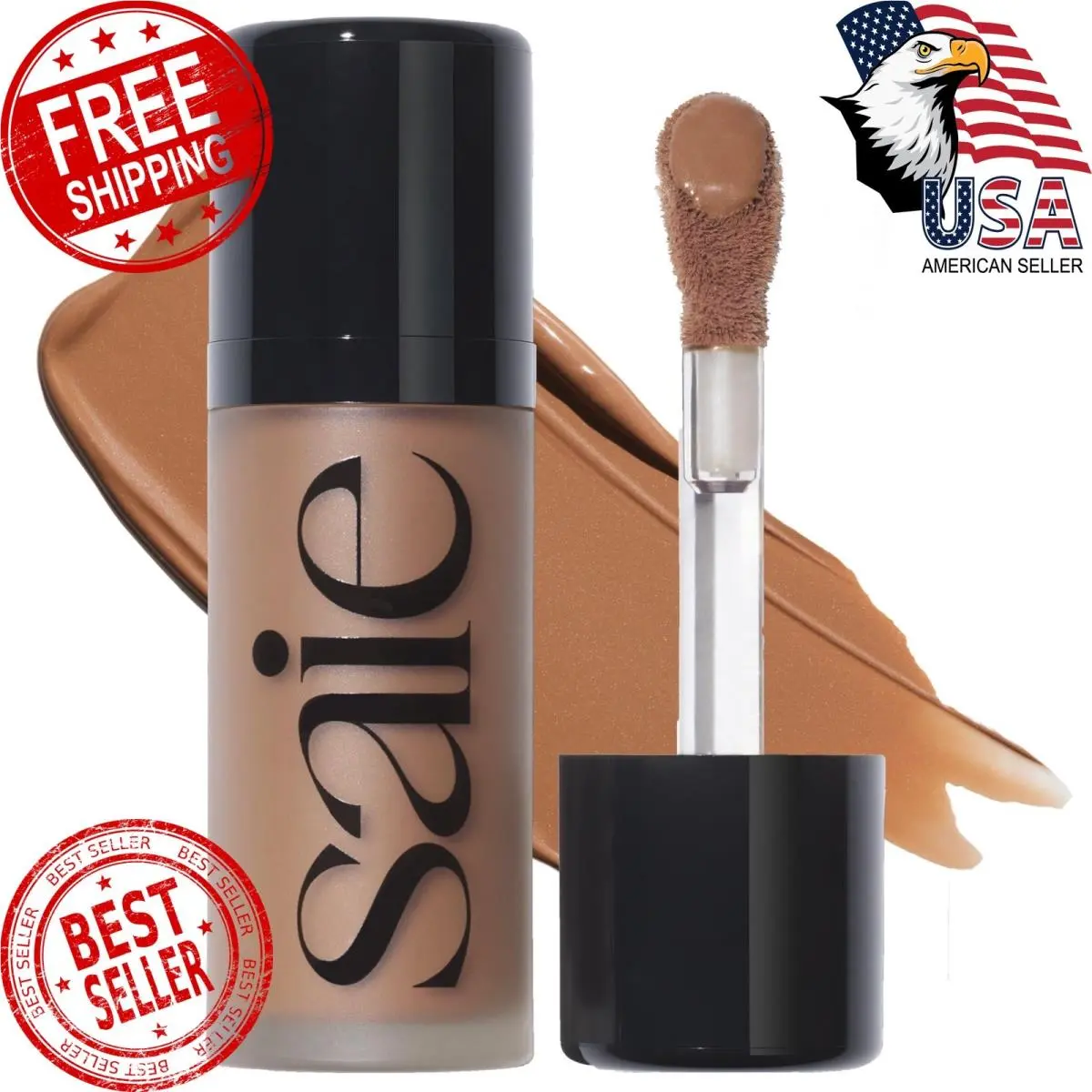 Dew Bronze Hydrating Liquid Bronzer Stick Sand 0.4 oz Liquid by Saie