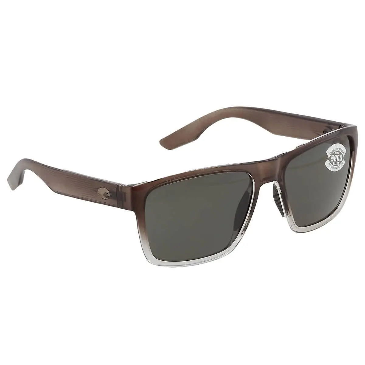 Costa Del Mar Paunch XL Grey Polarized Glass 580G Square Men`s Sunglasses 6S9050 - Grey, Frame: Grey, Lens: Grey