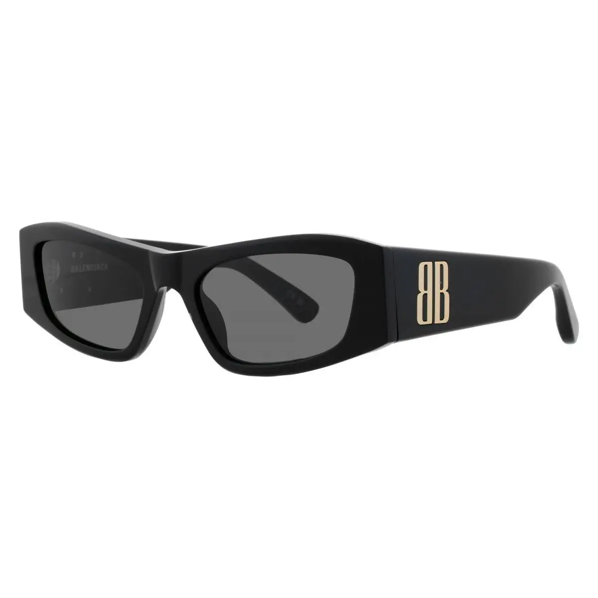 Balenciaga Grey Rectangular Men`s Sunglasses BB0478S 001 55 BB0478S 001 55