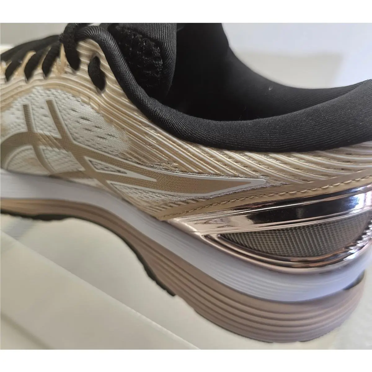 Asics shoes - ASICS GEL-NIMBUS 21 PLATINUM - PLATINUM - 1012A608-100 - White/Frosted Almond/Black 12