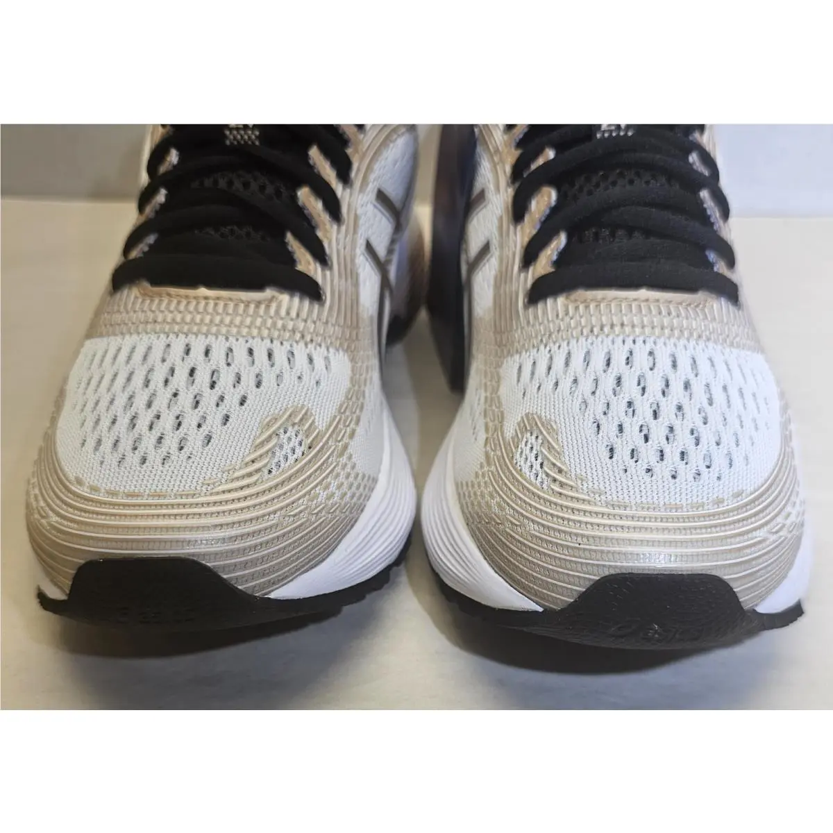 Asics shoes - ASICS GEL-NIMBUS 21 PLATINUM - PLATINUM - 1012A608-100 - White/Frosted Almond/Black 8