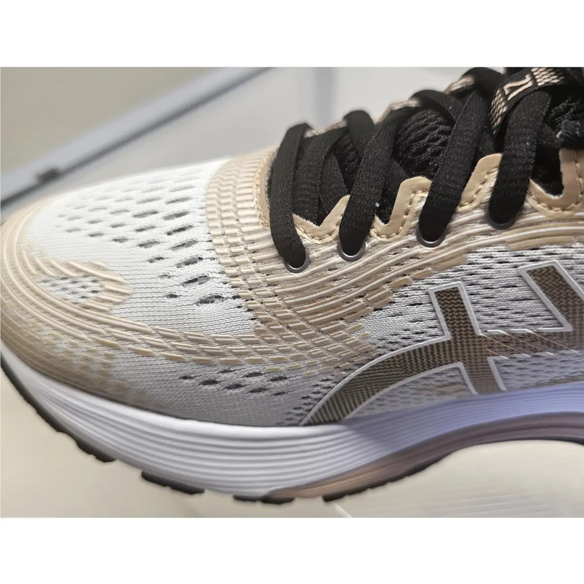 Asics shoes - ASICS GEL-NIMBUS 21 PLATINUM - PLATINUM - 1012A608-100 - White/Frosted Almond/Black 13