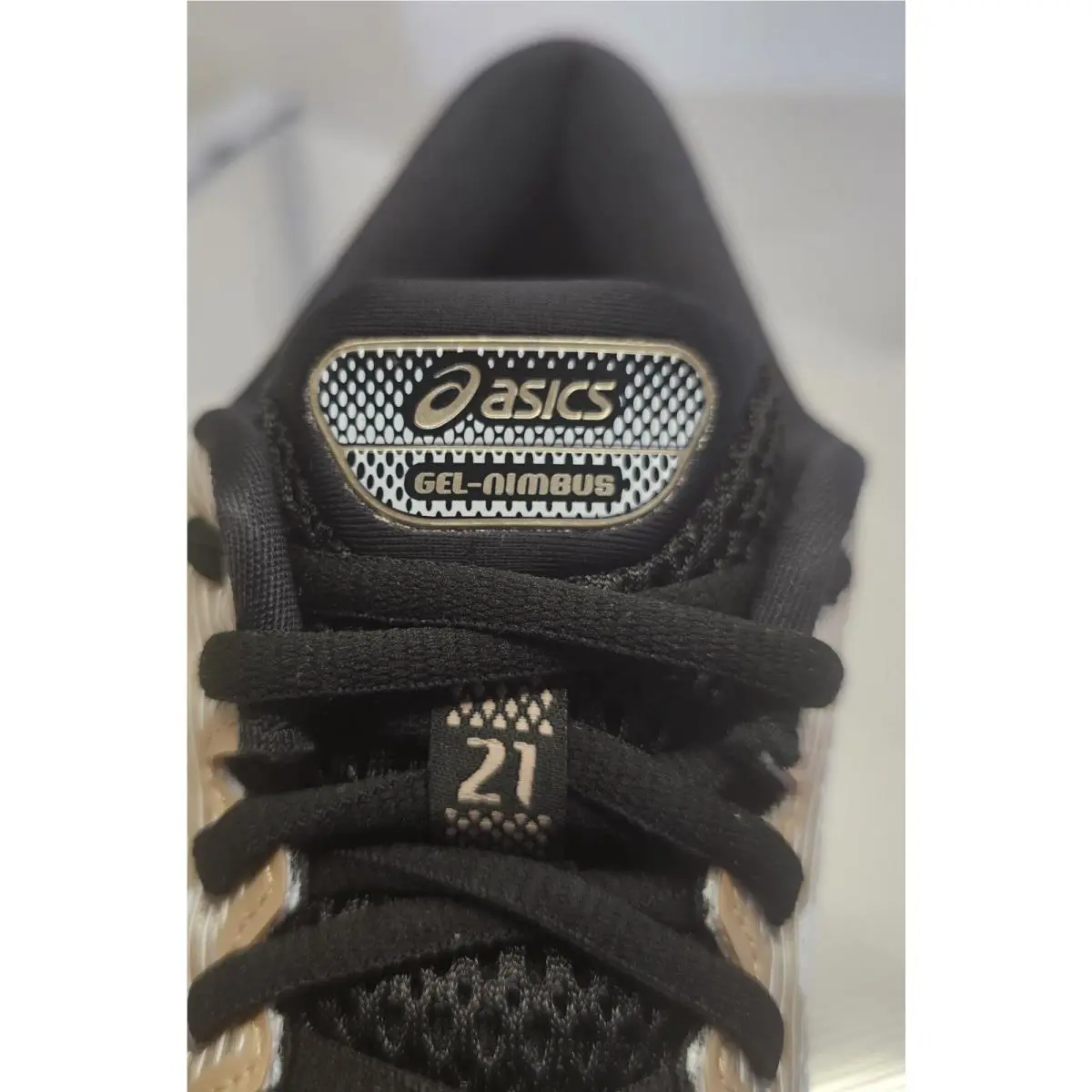 Asics shoes - ASICS GEL-NIMBUS 21 PLATINUM - PLATINUM - 1012A608-100 - White/Frosted Almond/Black 16