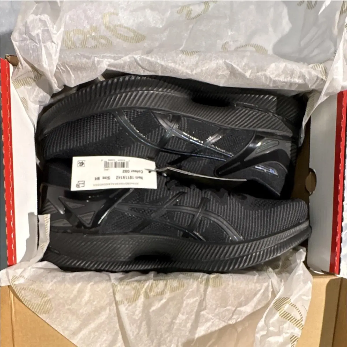 Asics Metaride Black/black Men`s Lace-up Low Top Sneakers 1011A142-002