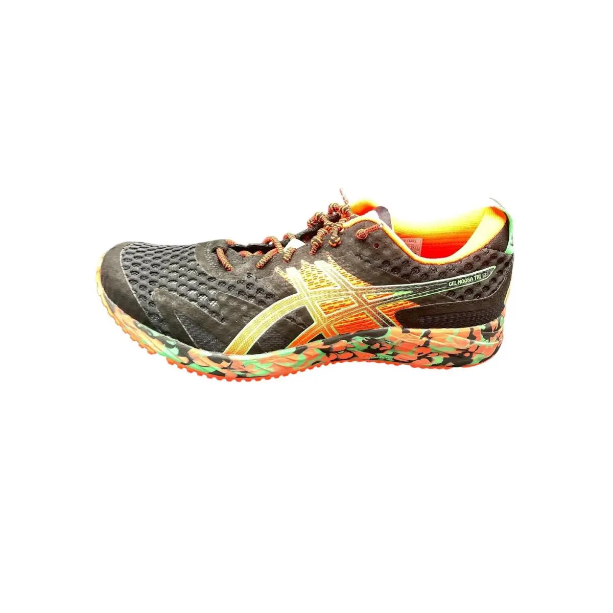 Asics Men Running Sneaker 1011A673 Gel-noosa Tri 12 Black Flash Coral Size 9 M - Black