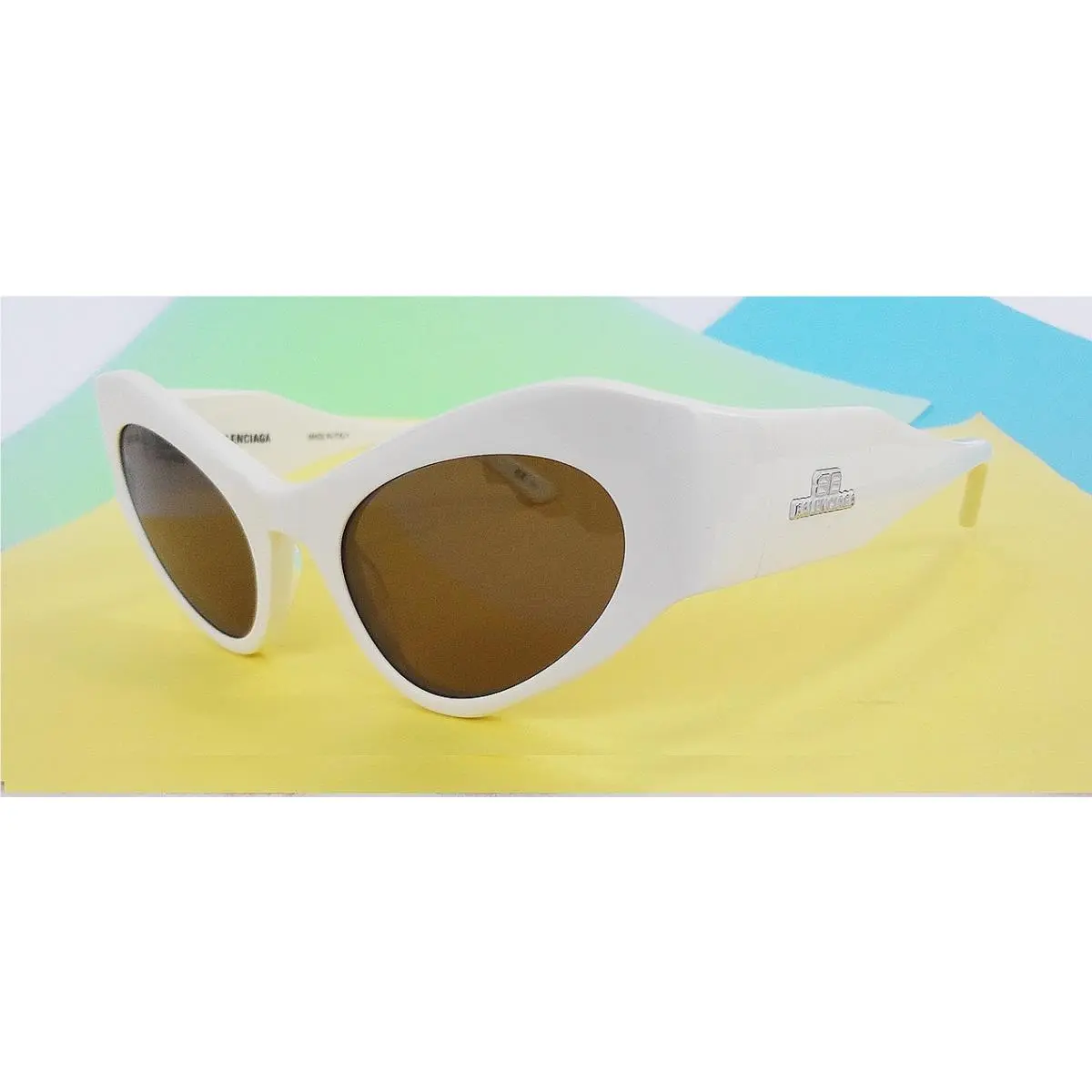 Woman Sunglasses Cat Eye Ivory BB0177S 005 Made IN Italy by Balenciaga