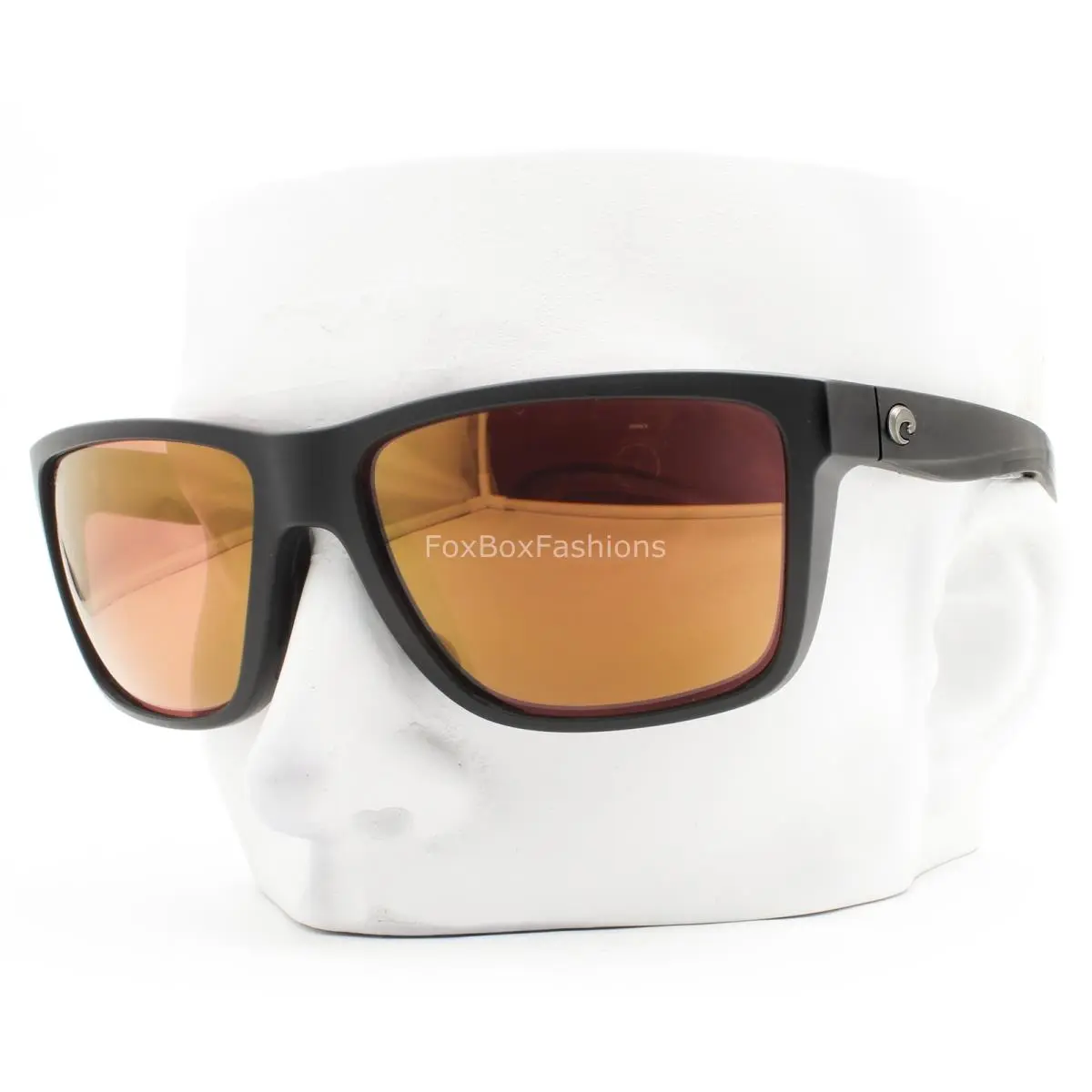 Broadbill II Sunglasses Matte Black Polarized Glass Gold with Case by Costa Del Mar