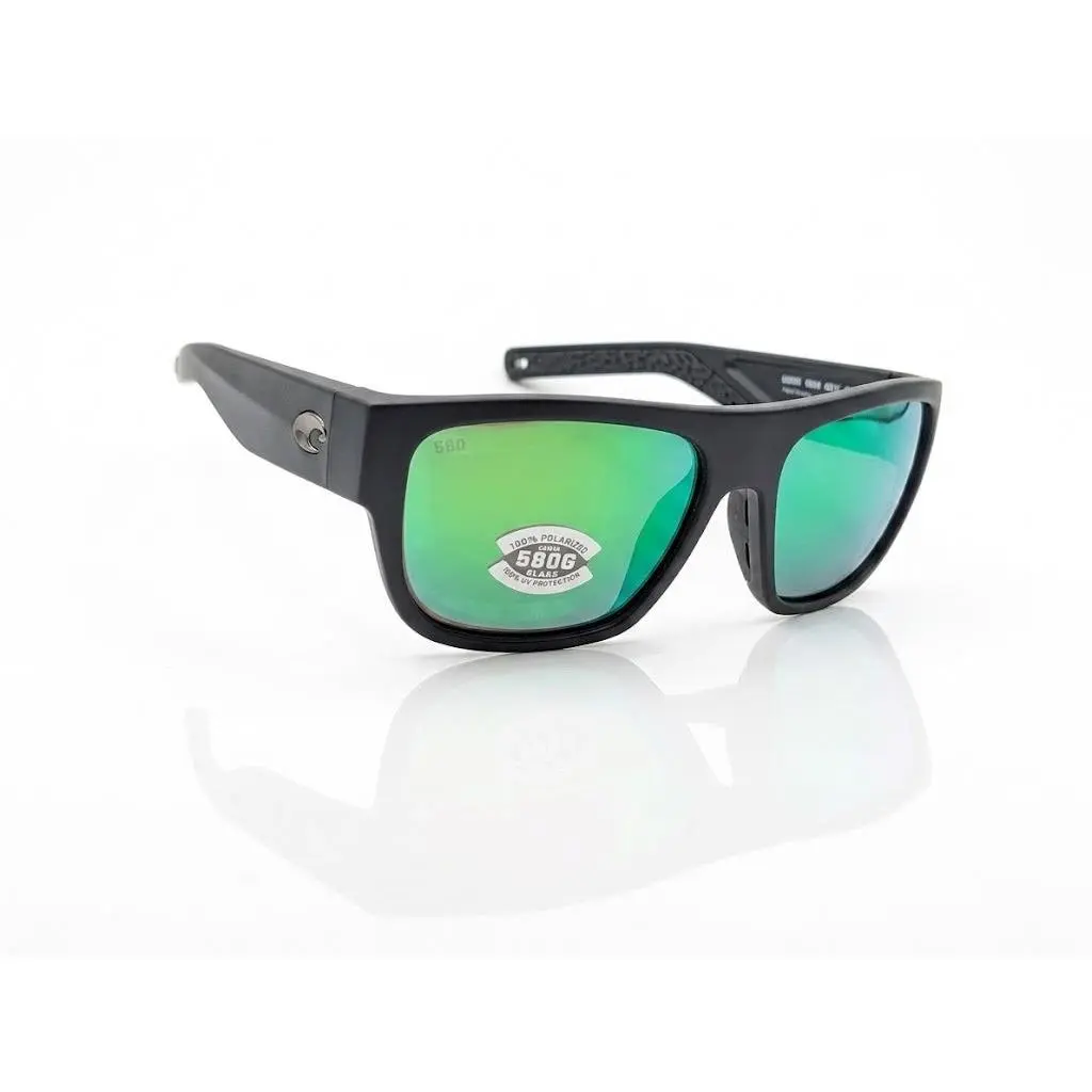 Sampan Black Frame Green Mirror 580 Glass Lens by Costa Del Mar
