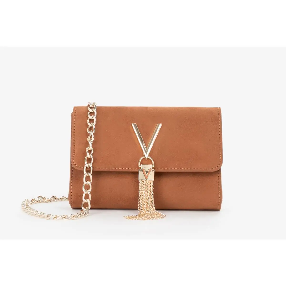 Divina Winter Luxury Flap Crossbody Womens Bag In Tan Brown by Valentino