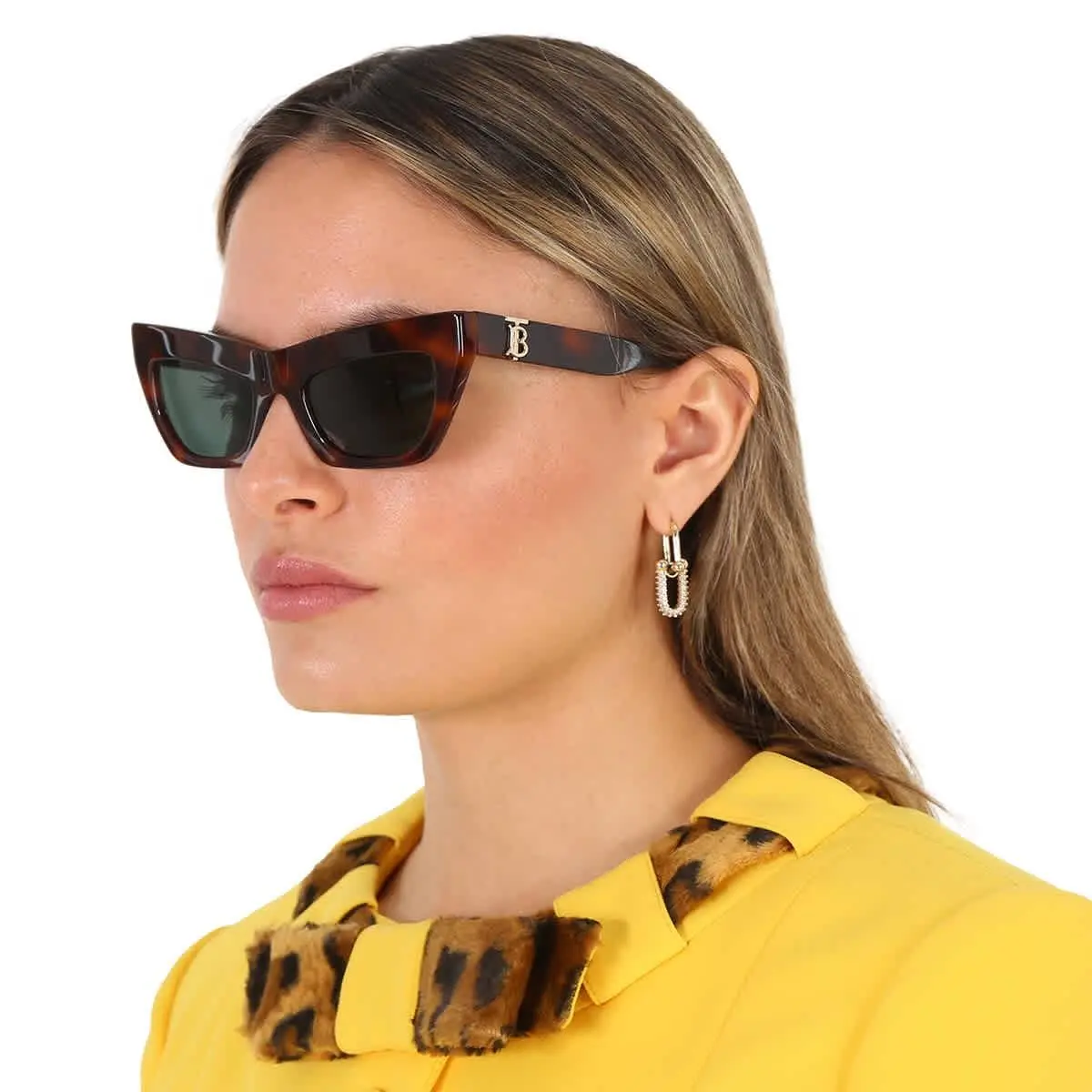 Burberry Dark Green Cat Eye Ladies Sunglasses BE4405 331671 51 BE4405 331671 51