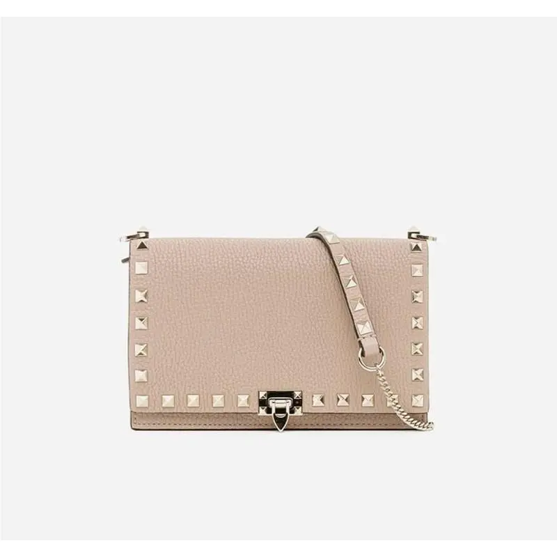 Rockstud Mini Flap Bag In Beige by Valentino
