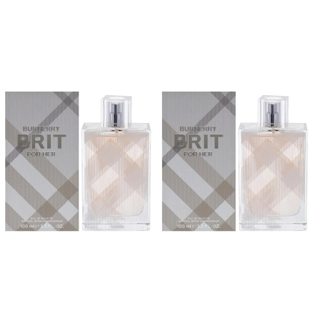 Burberry Brit by Burberry For Women - 3.3 oz Edt Spray - Pack of 2