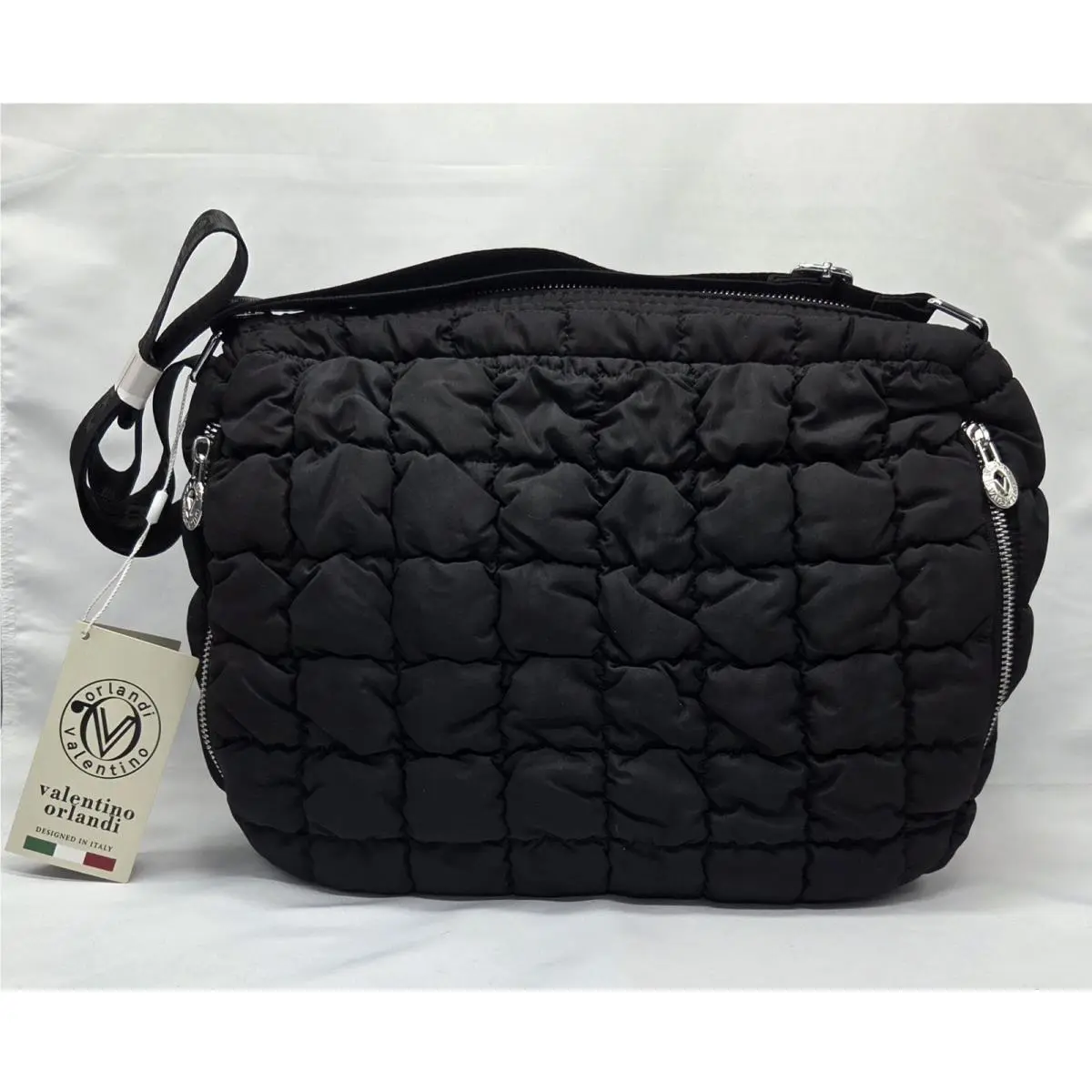 Orlandi  Medium Black Quilted Shoulder Crossbody Bag by Valentino