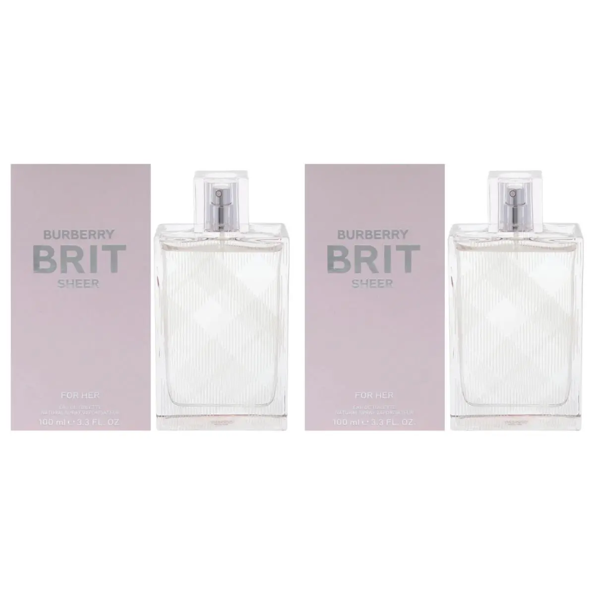 Burberry Brit Sheer by Burberry For Women - 3.3 oz Edt Spray Pack of 2